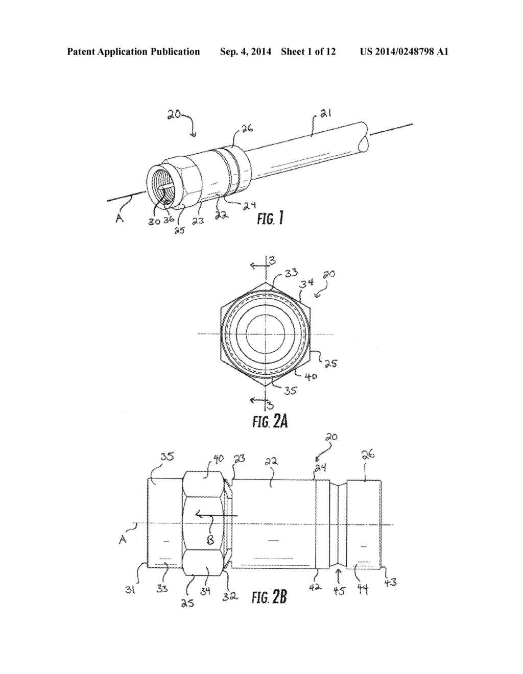 Coaxial Cable Connector With Alignment And Compression Features - diagram, schematic, and image 02