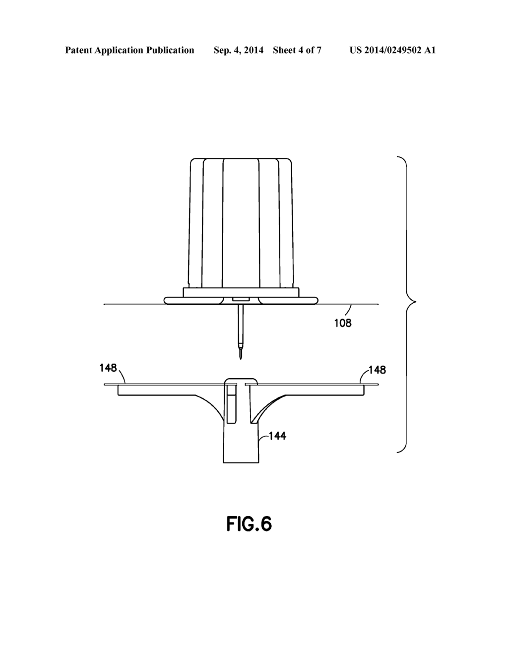 Single Step Removal of Cannula Guard and Adhesive Liner in Medical Device - diagram, schematic, and image 05