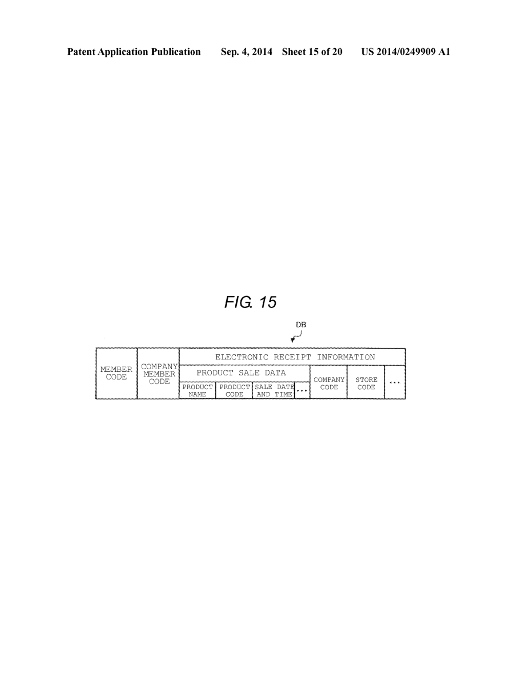 ELECTRONIC RECEIPT SYSTEM, INFORMATION PROCESSING APPARATUS, AND PROGRAM     THEREFOR - diagram, schematic, and image 16