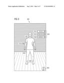 INTERACTIVE CUBICLE AND METHOD FOR DETERMINING A BODY SHAPE diagram and image