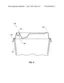 SPLASH-RESISTANT LIDS, CONTAINER ASSEMBLIES INCLUDING SUCH LIDS AND     RELATED METHODS diagram and image