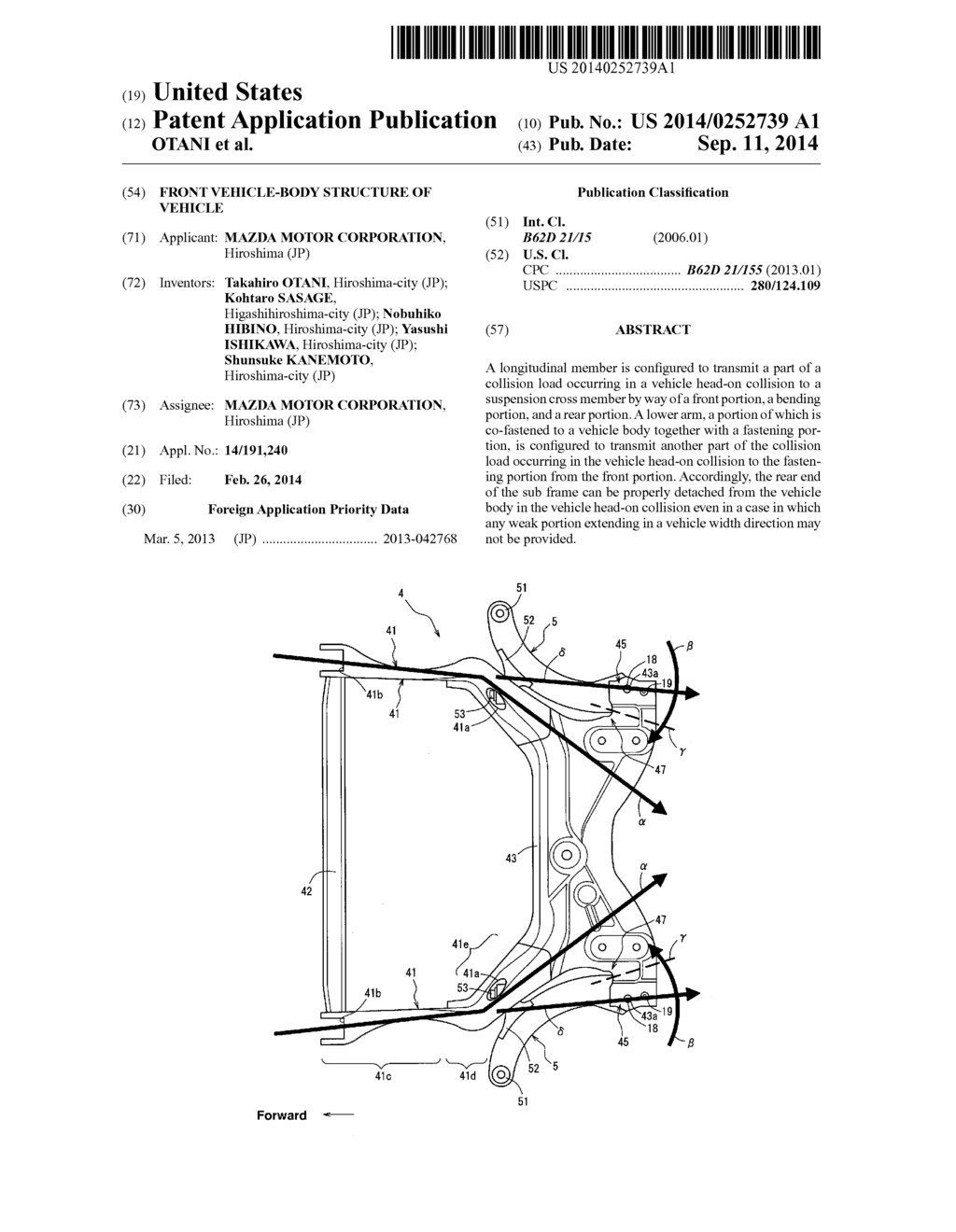 FRONT VEHICLE-BODY STRUCTURE OF VEHICLE - diagram, schematic, and image 01