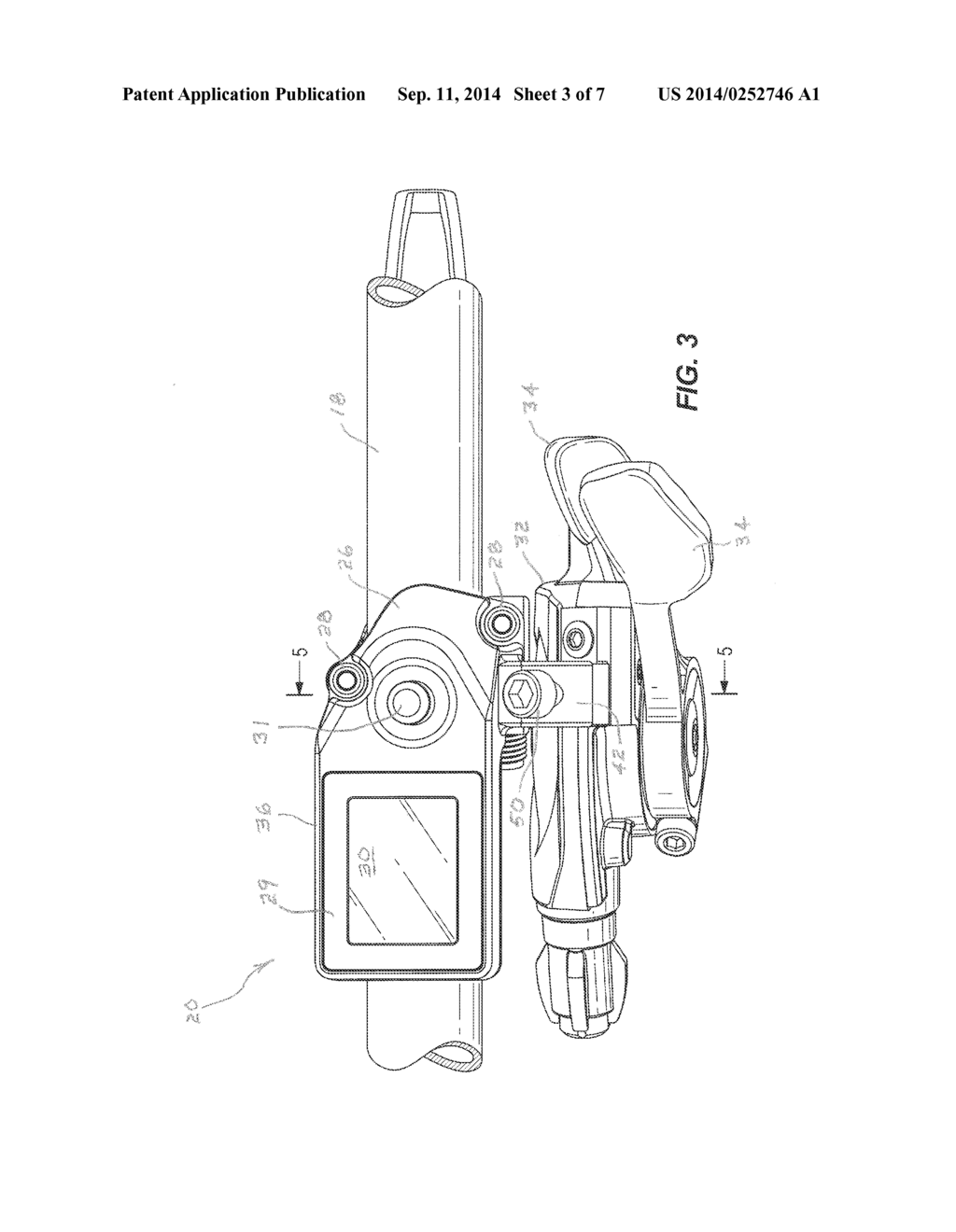 BICYCLE ELECTRONIC DISPLAY AND SHIFT LEVER MOUNT - diagram, schematic, and image 04