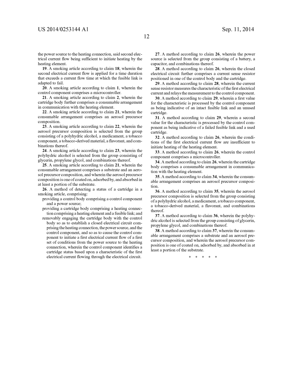 SPENT CARTRIDGE DETECTION METHOD AND SYSTEM FOR AN ELECTRONIC SMOKING     ARTICLE - diagram, schematic, and image 17