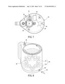 STRUCTURE OF PRESS-TO-OPERATE STIRRING CONTAINER diagram and image