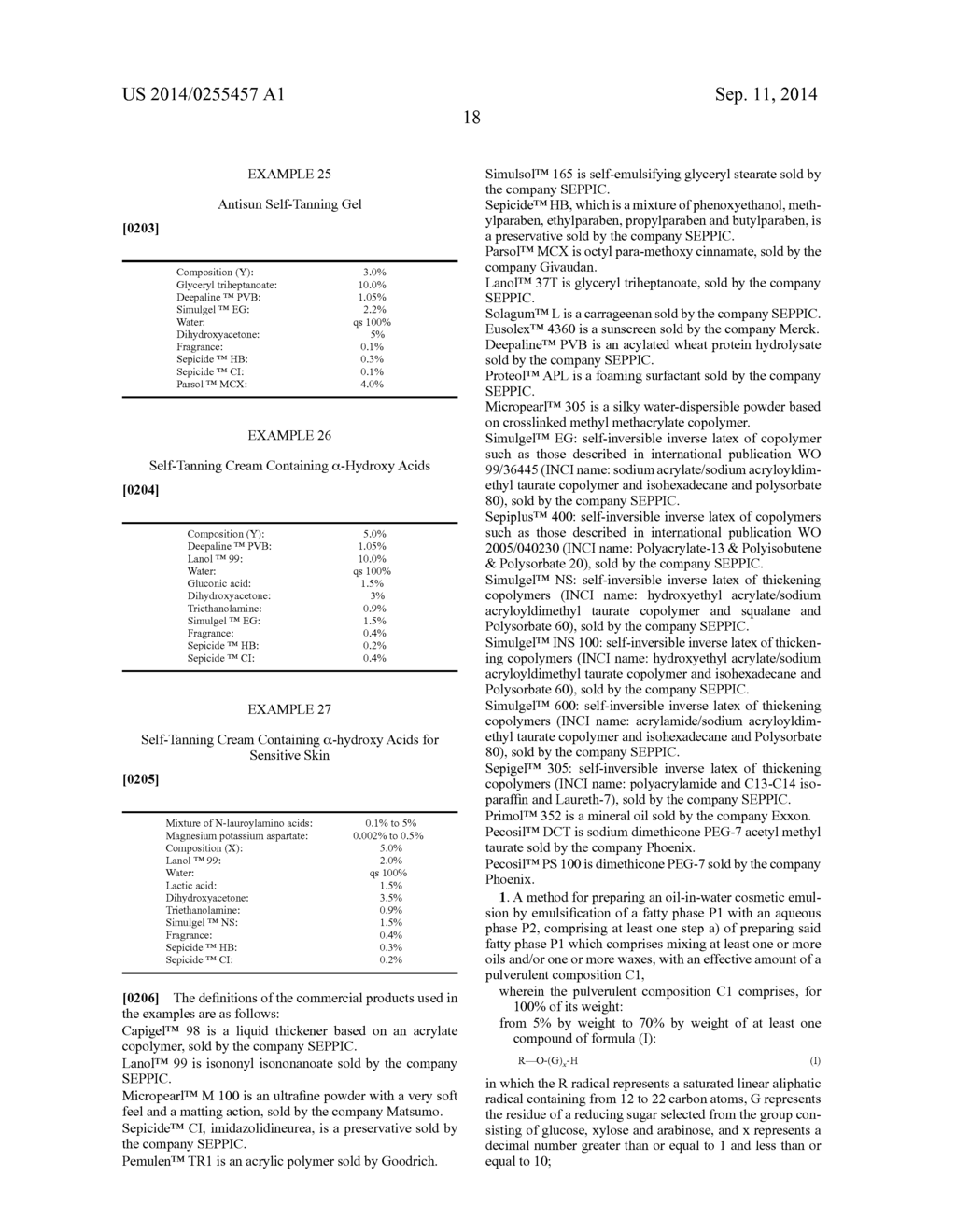 POWDERY EMULSIFYING COMPOSITION OF ALKYL POLYGLYCOSIDES, USE THEREOF FOR     PREPARING COSMETIC EMULSIONS, AND METHOD FOR PREPARING SAME - diagram, schematic, and image 19