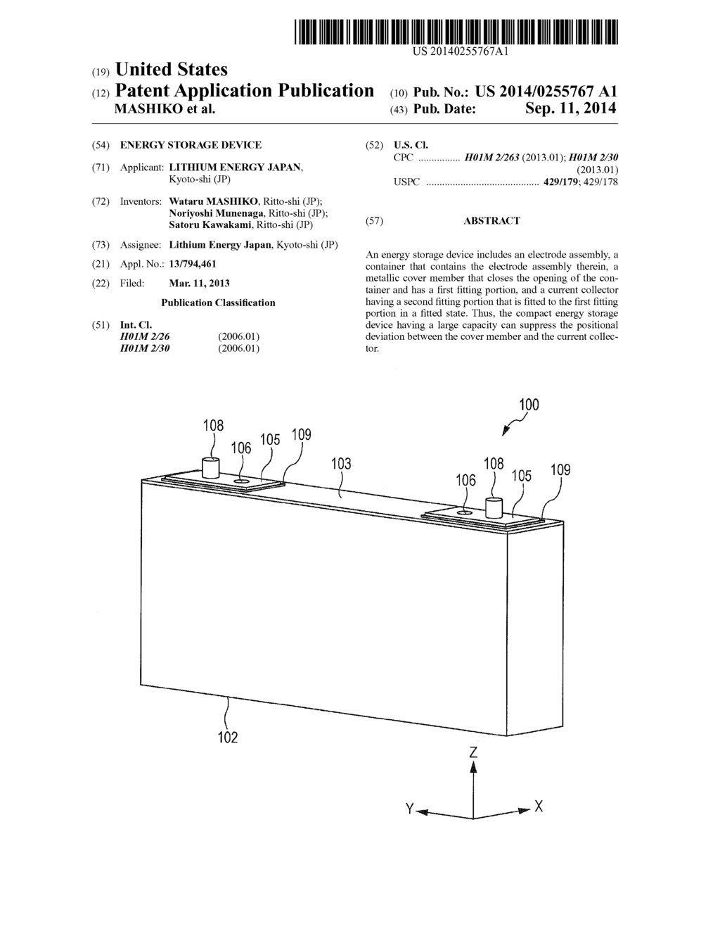 ENERGY STORAGE DEVICE - diagram, schematic, and image 01