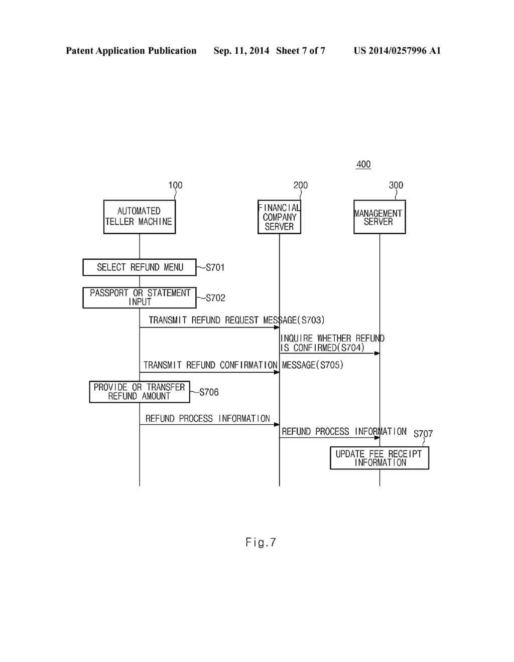 Financial Apparatus, Method and System for Receiving and Refunding Fees - diagram, schematic, and image 08