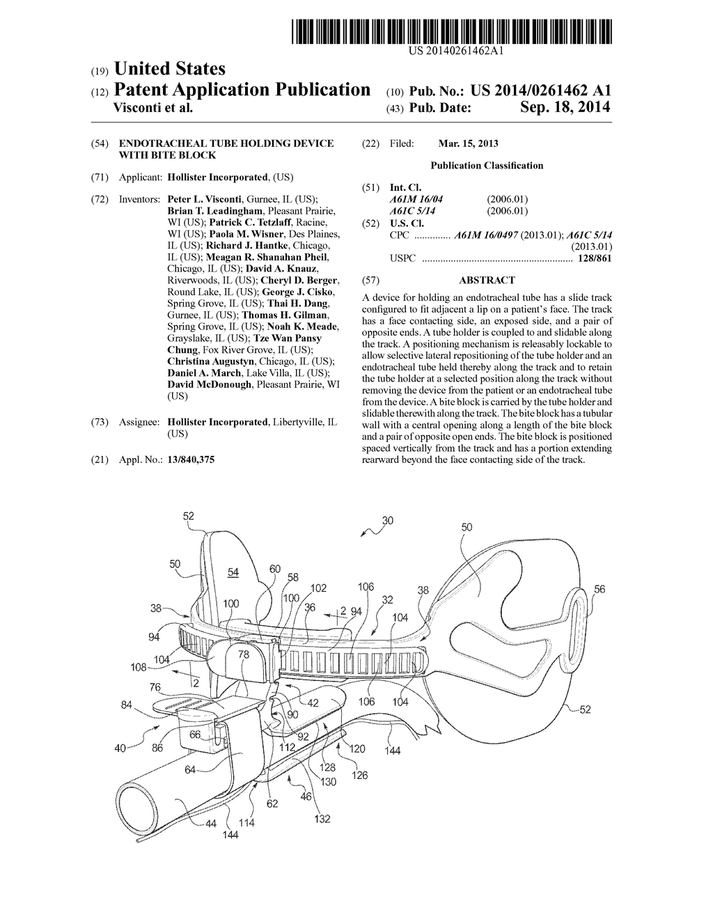 Endotracheal Tube Holding Device with Bite Block - diagram, schematic, and image 01