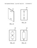 WALL MOUNTED ELECTRICAL DEVICE COVER PLATE ASSEMBLY diagram and image