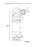 Lubricious, sealed, airless baby bottle diagram and image