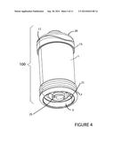 Lubricious, sealed, airless baby bottle diagram and image