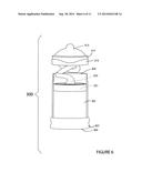 Lubricious, sealed, airless baby bottle diagram and image