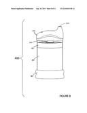 Lubricious, sealed, airless baby bottle diagram and image