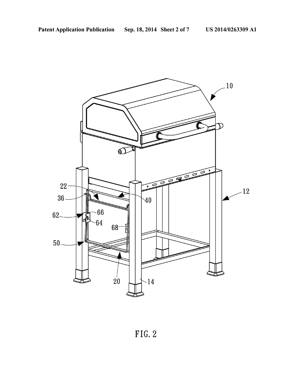 Apparatus for Holding a Bin-Liner on a Barbecue Grill Assembly - diagram, schematic, and image 03