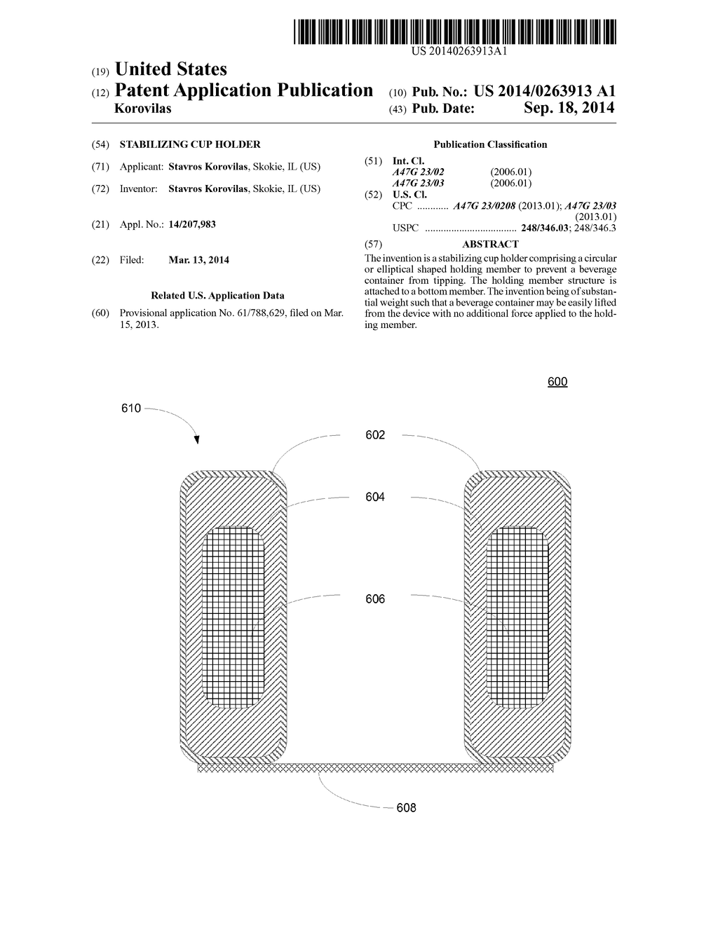 Stabilizing Cup Holder - diagram, schematic, and image 01