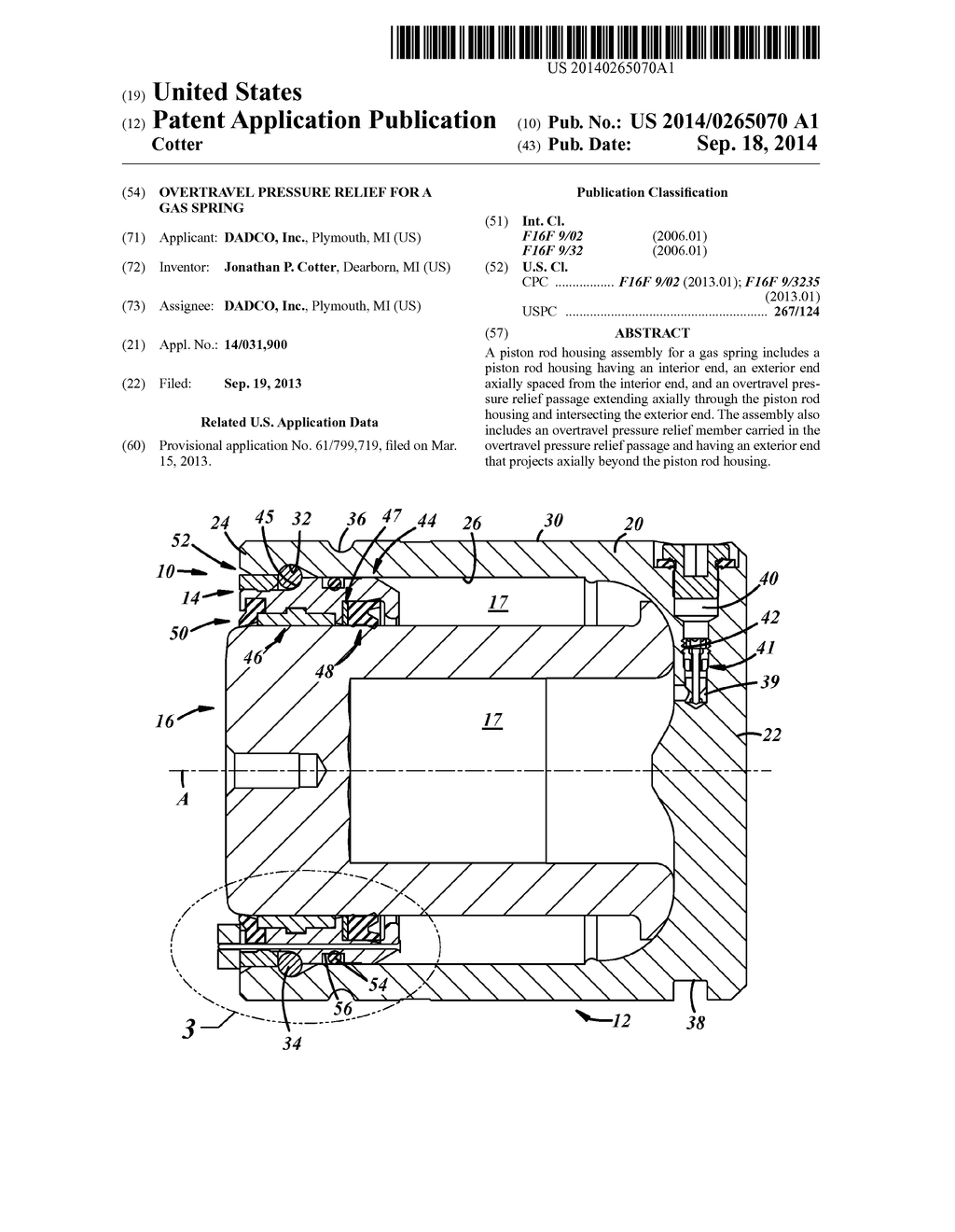 Overtravel Pressure Relief For A Gas Spring - diagram, schematic, and image 01