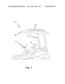 FAN AND CANOPY ASSEMBLY FOR RIDING VEHICLE diagram and image