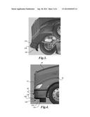 BUMPER WITH ENHANCED COOLING AND ASSOCIATED DRAG REDUCTION DEVICE diagram and image