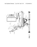 ERGONOMIC PRODUCTIVITY WORKSTATION HAVING COORDINATED AND HARMONIZED     MOVEMENT OF HEAD REST, BACKREST, SEAT, LEG REST, ARM RESTS, MONITOR     SUPPORT, AND WORK TRAYS THROUGH SITTING, STANDING, AND RECLINING     CONFIGURATIONS diagram and image