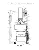 ERGONOMIC PRODUCTIVITY WORKSTATION HAVING COORDINATED AND HARMONIZED     MOVEMENT OF HEAD REST, BACKREST, SEAT, LEG REST, ARM RESTS, MONITOR     SUPPORT, AND WORK TRAYS THROUGH SITTING, STANDING, AND RECLINING     CONFIGURATIONS diagram and image