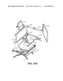 ERGONOMIC PRODUCTIVITY WORKSTATION HAVING COORDINATED AND HARMONIZED     MOVEMENT OF HEAD REST, BACKREST, SEAT, LEG REST, ARM RESTS, MONITOR     SUPPORT, AND WORK TRAYS THROUGH SITTING, STANDING, AND RECLINING     CONFIGURATIONS diagram and image