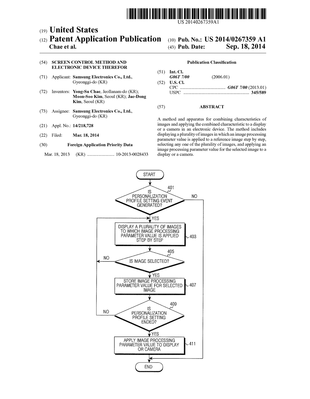 SCREEN CONTROL METHOD AND ELECTRONIC DEVICE THEREFOR - diagram, schematic, and image 01