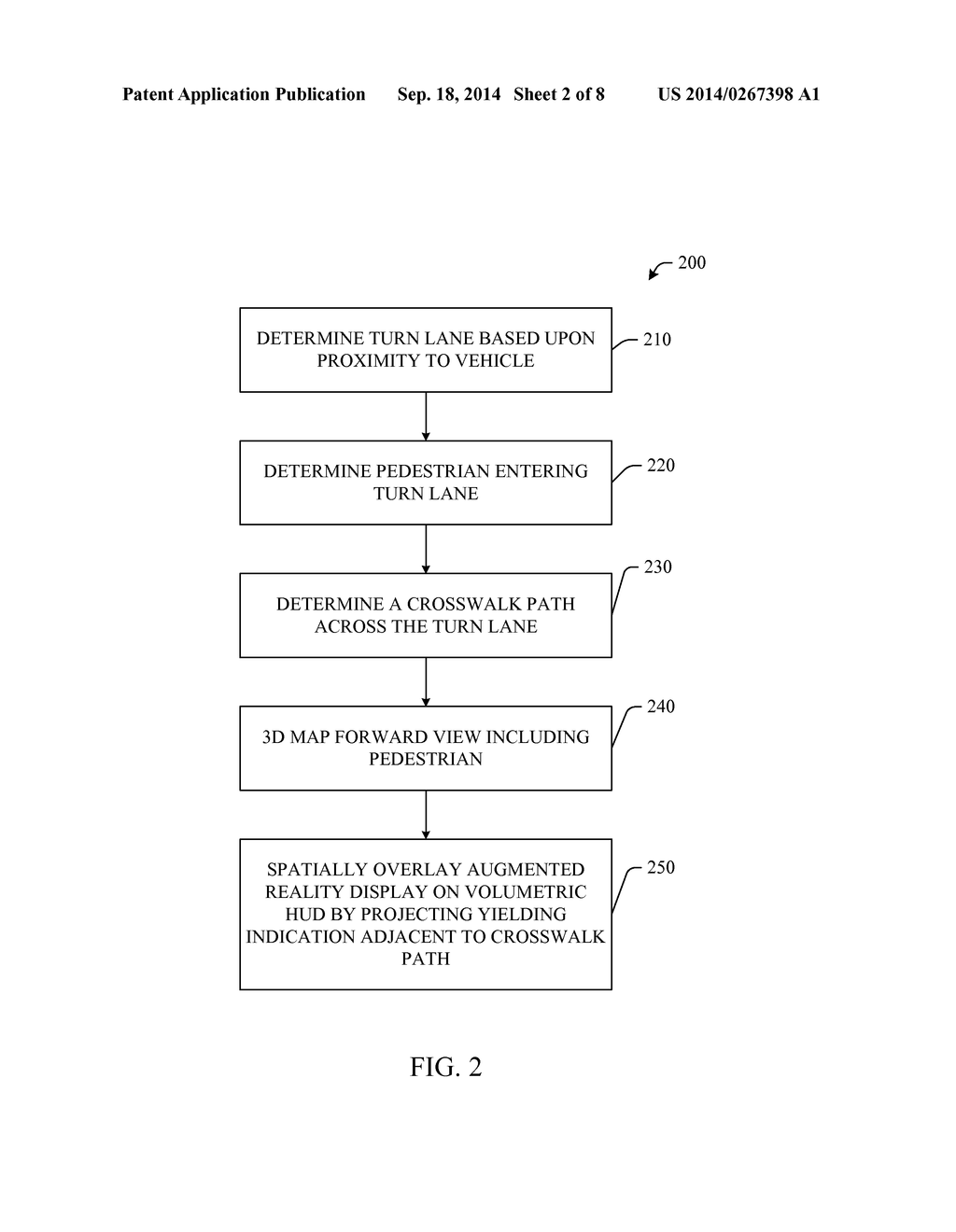 AUGMENTED REALITY HEADS UP DISPLAY (HUD) FOR YIELD TO PEDESTRIAN SAFETY     CUES - diagram, schematic, and image 03