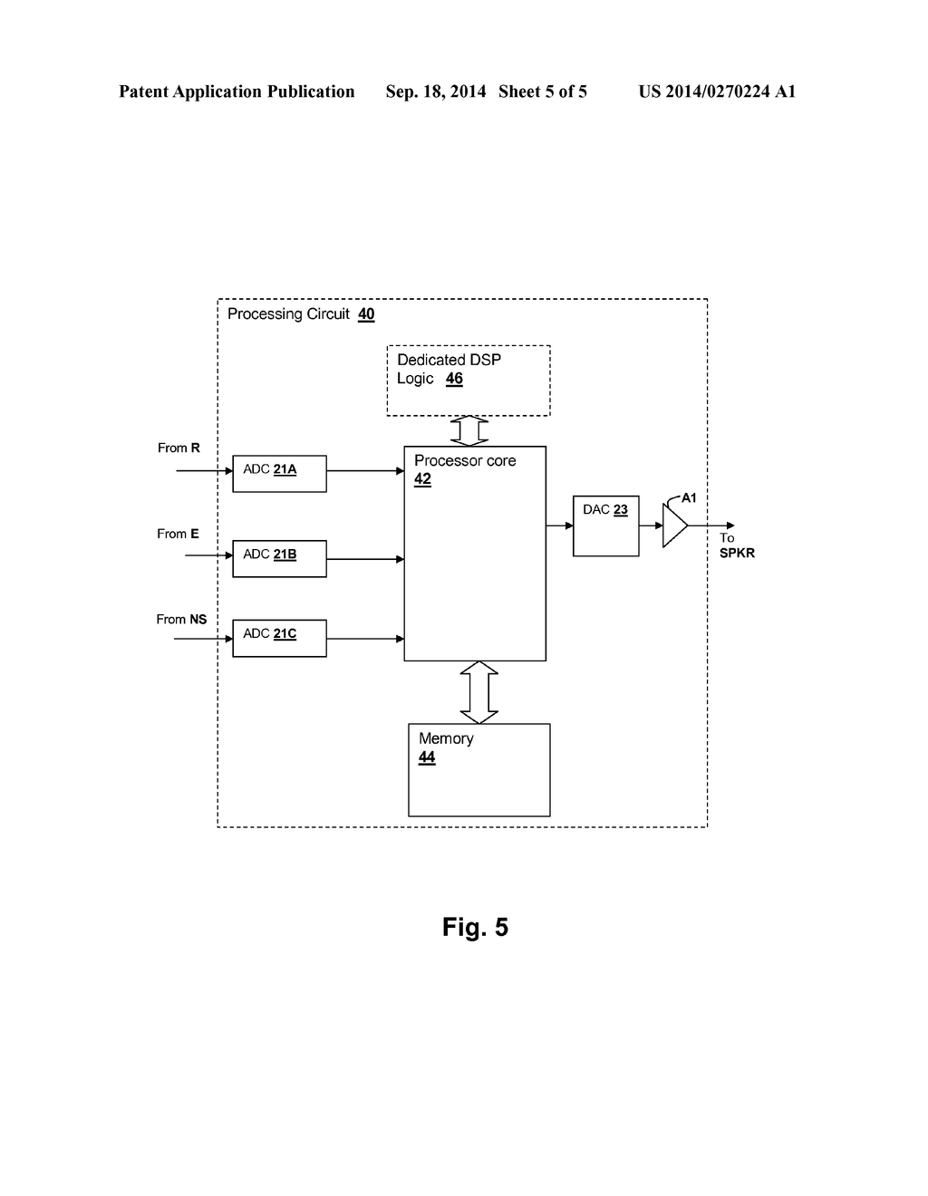 AMBIENT NOISE-BASED ADAPTATION OF SECONDARY PATH ADAPTIVE RESPONSE IN     NOISE-CANCELING PERSONAL AUDIO DEVICES - diagram, schematic, and image 06