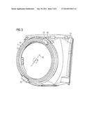 BEARING WITH A SUPPORTING ELEMENT AND METHOD OF SUPPORTING A FIRST RING OF     A BEARING diagram and image