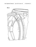 BEARING WITH A SUPPORTING ELEMENT AND METHOD OF SUPPORTING A FIRST RING OF     A BEARING diagram and image