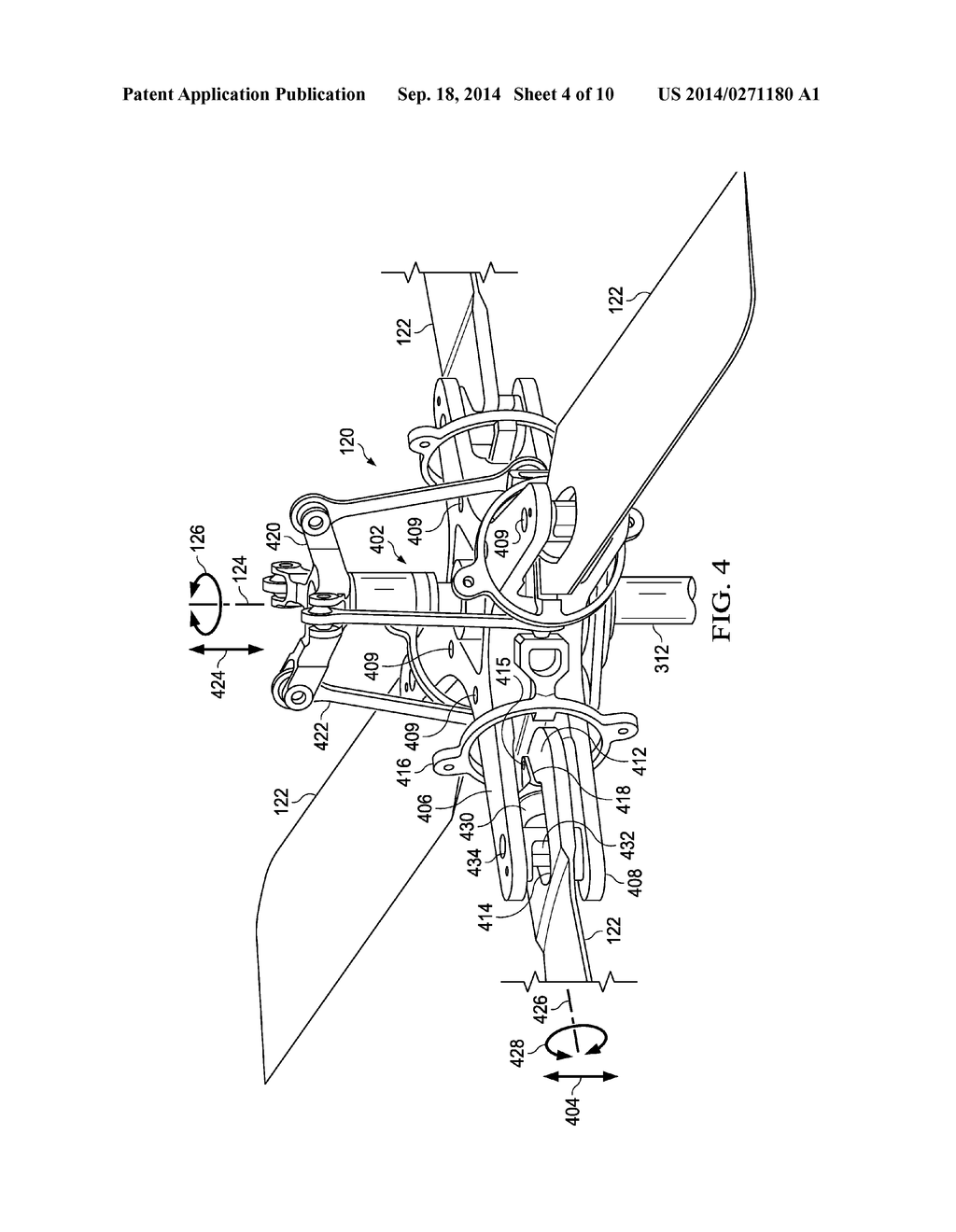 Gimbaled Tail Rotor Hub with Spherical Elastomeric Centrifugal Force     Bearing for Blade Retention and Pitch Change Articulation - diagram, schematic, and image 05