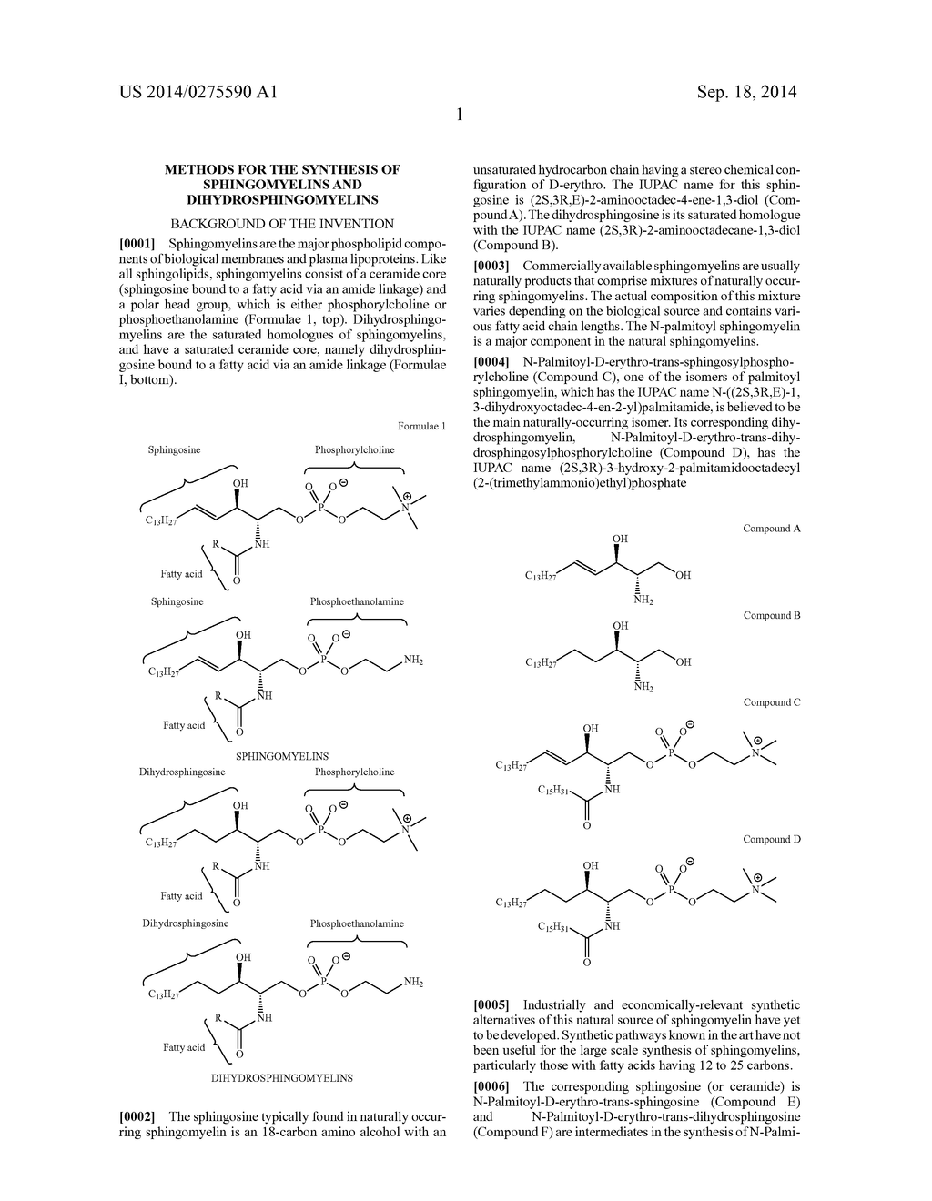 METHODS FOR THE SYNTHESIS OF SPHINGOMYELINS AND DIHYDROSPHINGOMYELINS - diagram, schematic, and image 09