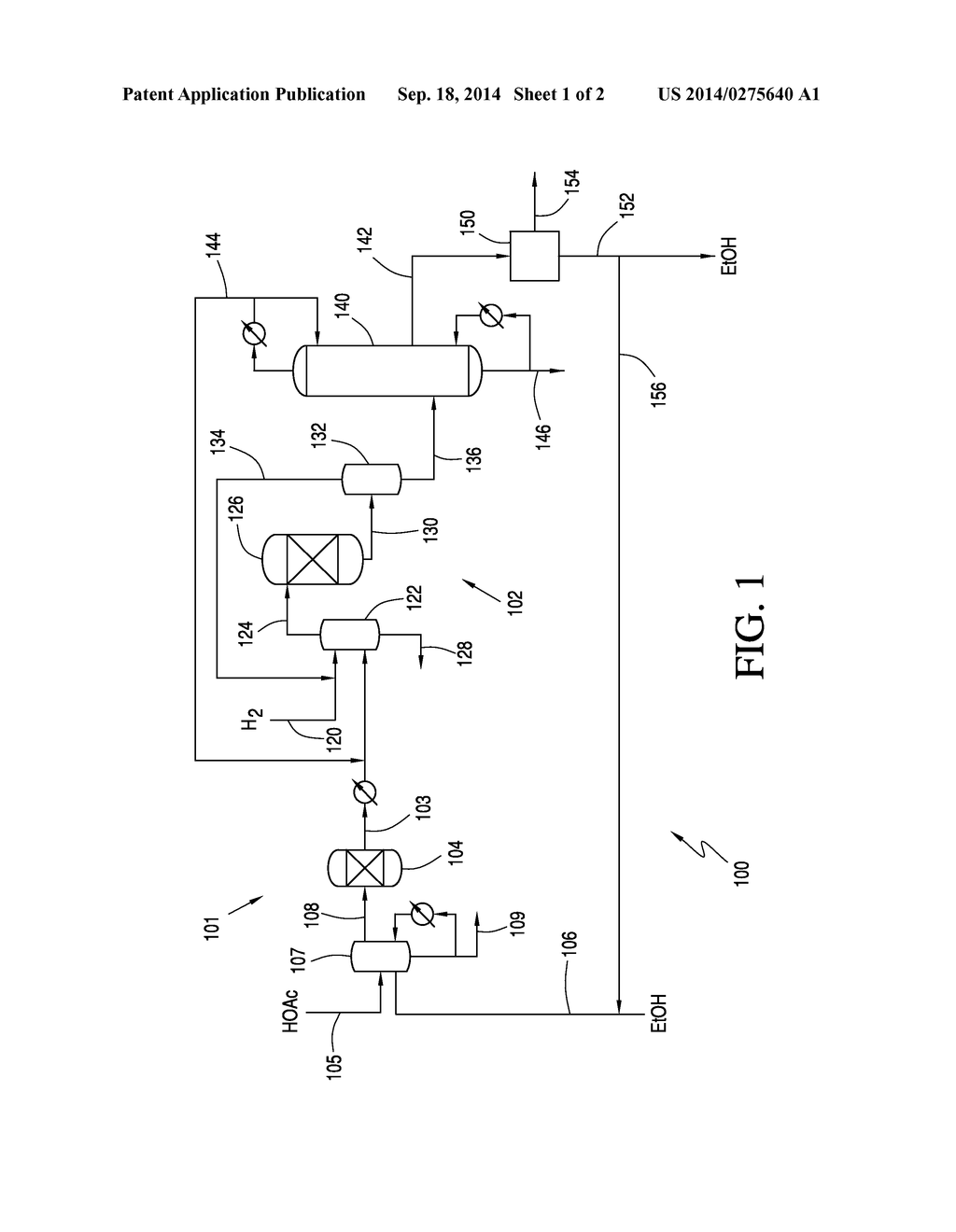 SINGLE PHASE ESTER FEED FOR HYDROGENOLYSIS - diagram, schematic, and image 02