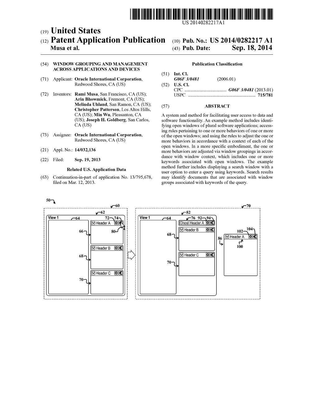 WINDOW GROUPING AND MANAGEMENT ACROSS APPLICATIONS AND DEVICES - diagram, schematic, and image 01