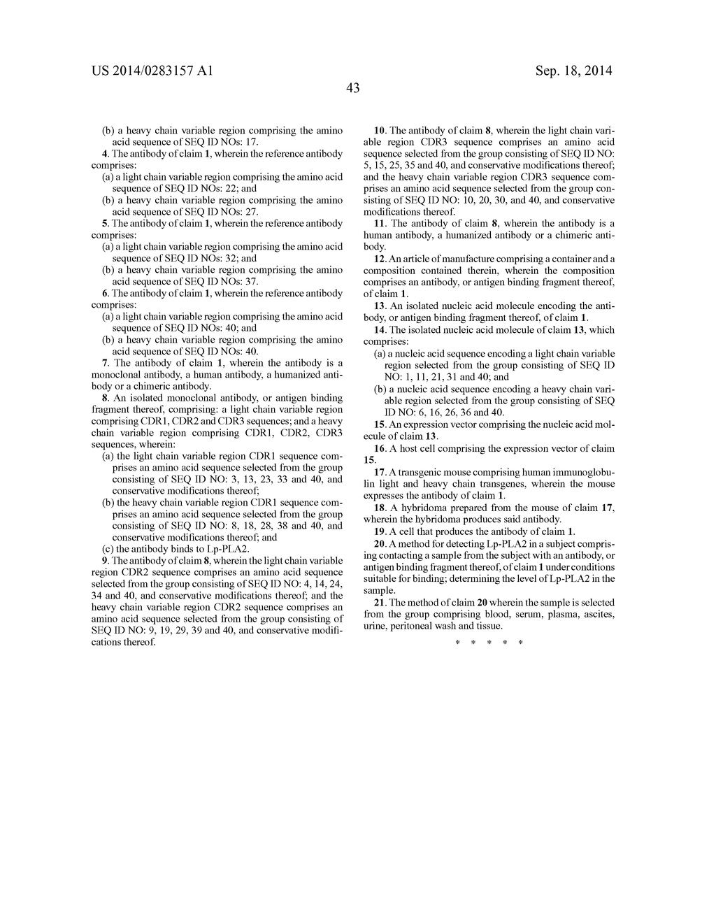 LIPOPROTEIN-ASSOCIATED PHOSPHOLIPASE A2 ANTIBODY COMPOSITIONS AND METHODS     OF USE - diagram, schematic, and image 44