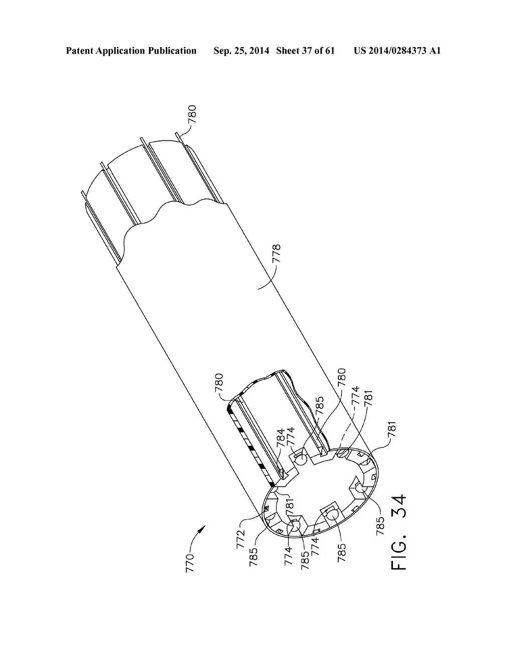 TISSUE ACQUISITION ARRANGEMENTS AND METHODS FOR SURGICAL STAPLING DEVICES - diagram, schematic, and image 38