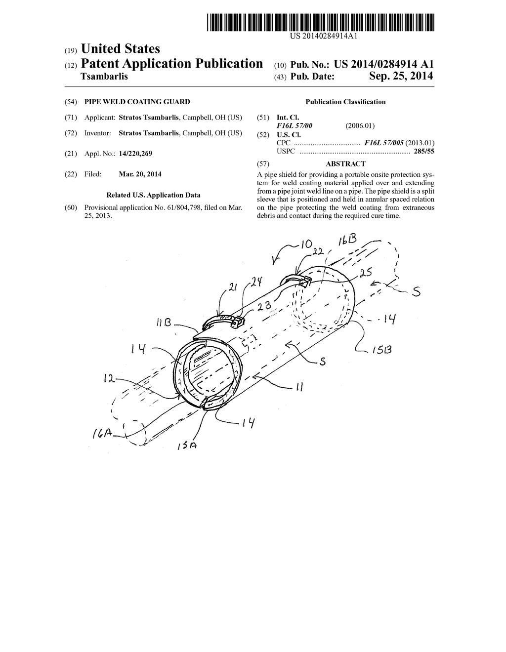 PIPE WELD COATING GUARD - diagram, schematic, and image 01