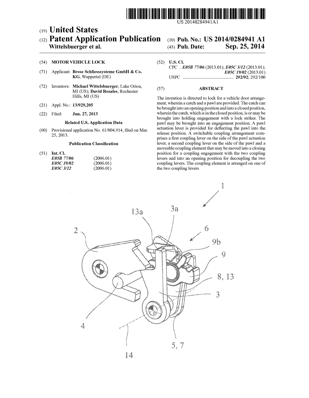 MOTOR VEHICLE LOCK - diagram, schematic, and image 01