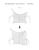 METHOD FOR CONTROLLING PORTABLE DEVICE EQUIPPED WITH FLEXIBLE DISPLAY, AND     PORTABLE DEVICE USING THE METHOD diagram and image