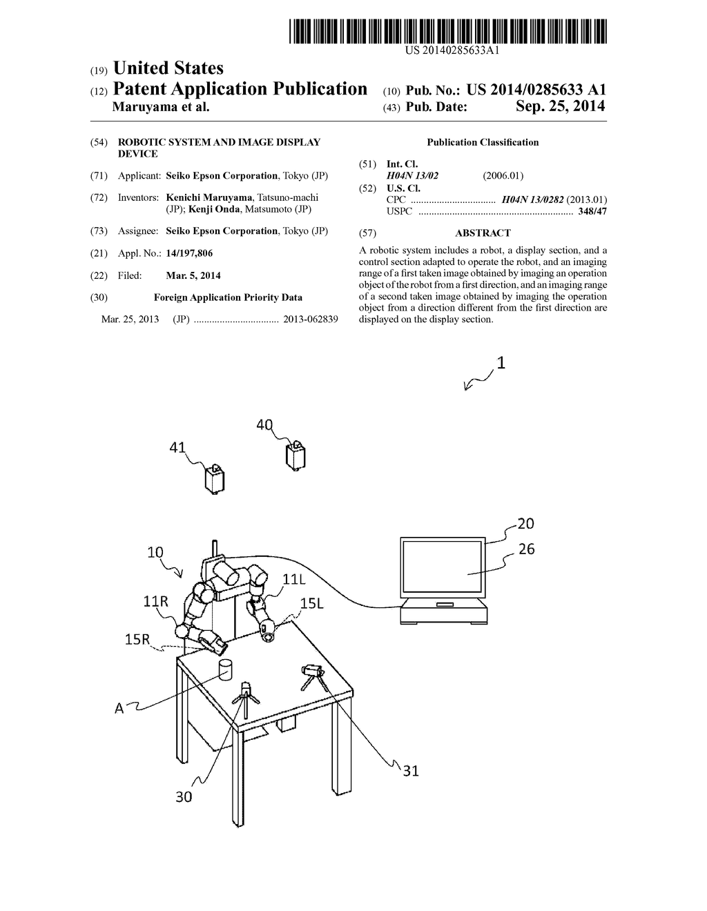 ROBOTIC SYSTEM AND IMAGE DISPLAY DEVICE - diagram, schematic, and image 01