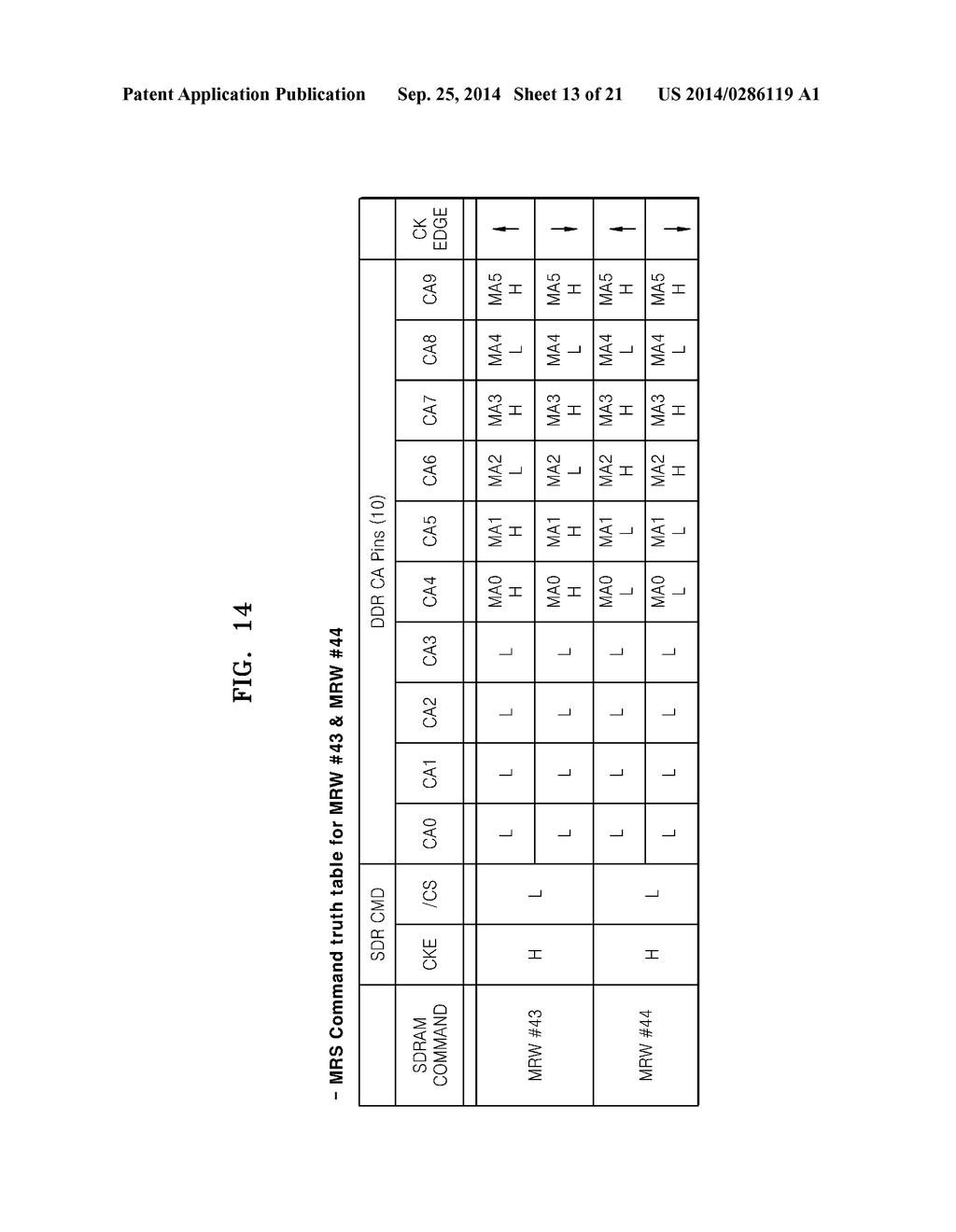 MEMORY DEVICES, SYSTEMS AND METHODS EMPLOYING COMMAND/ADDRESS CALIBRATION - diagram, schematic, and image 14