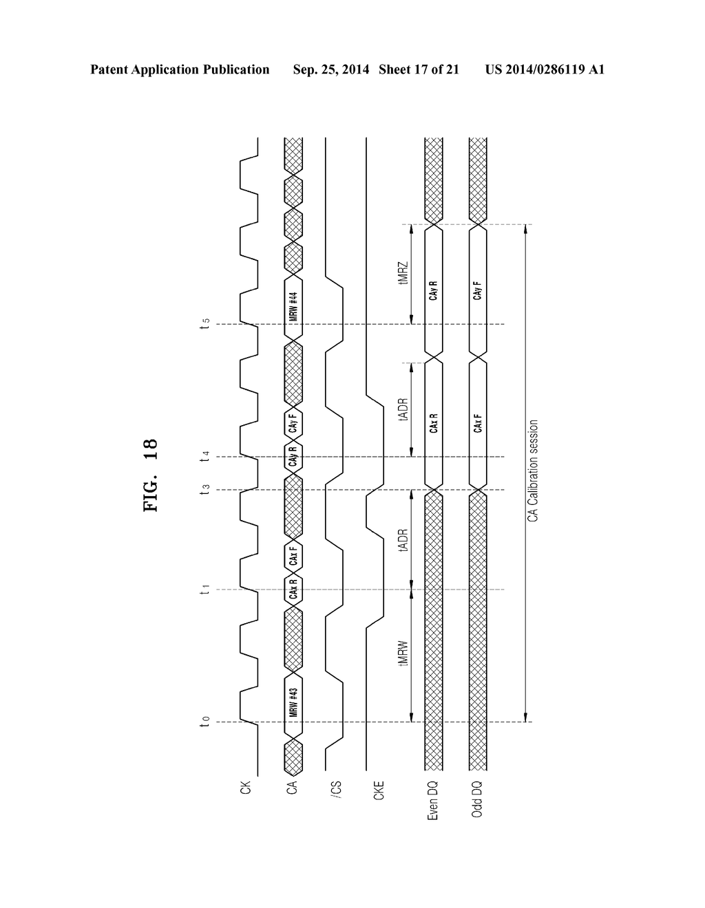 MEMORY DEVICES, SYSTEMS AND METHODS EMPLOYING COMMAND/ADDRESS CALIBRATION - diagram, schematic, and image 18