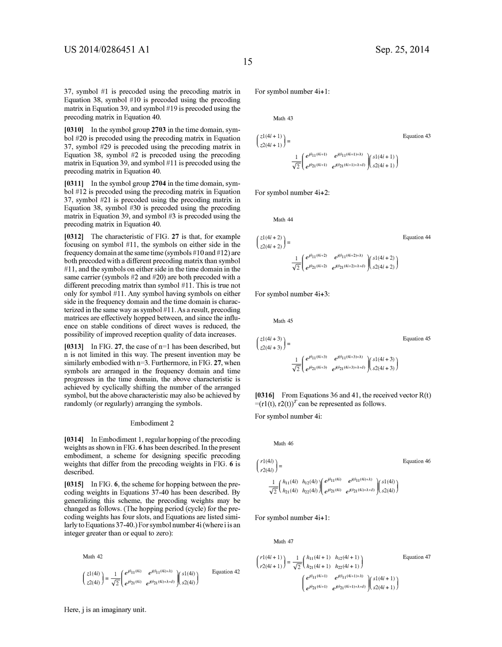 PRECODING METHOD, TRANSMITTING DEVICE, AND RECEIVING DEVICE - diagram, schematic, and image 148