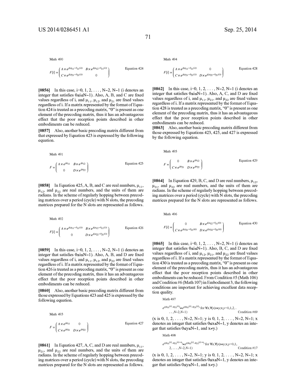 PRECODING METHOD, TRANSMITTING DEVICE, AND RECEIVING DEVICE - diagram, schematic, and image 204