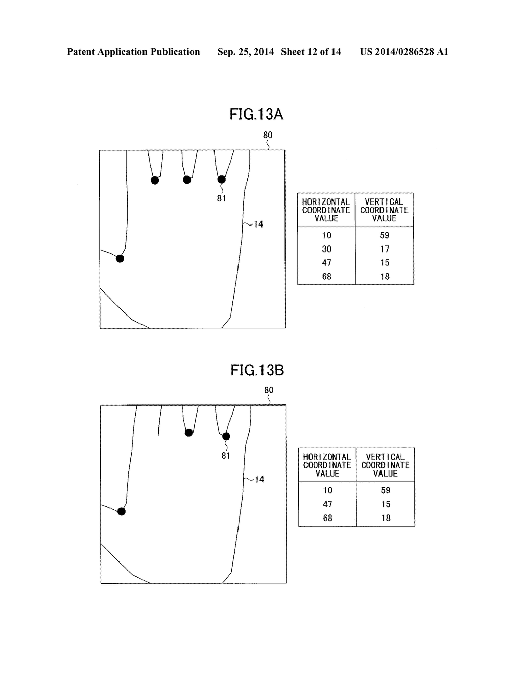 BIOMETRIC INFORMATION INPUT APPARATUS AND BIOMETRIC INFORMATION INPUT     METHOD - diagram, schematic, and image 13