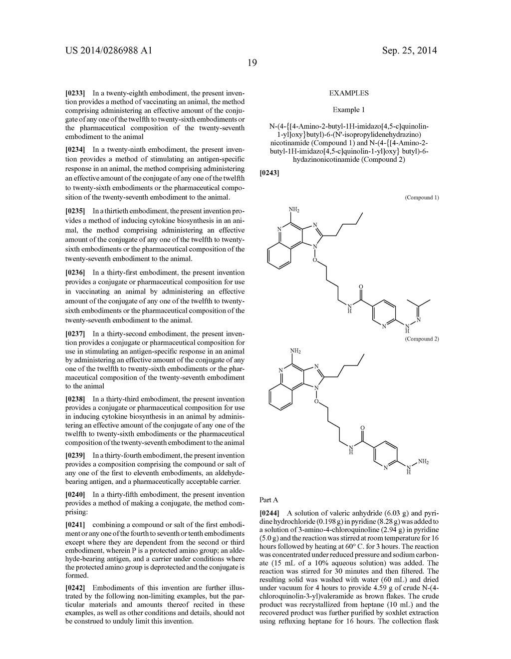 HYDRAZINO 1H-IMIDAZOQUINOLIN-4-AMINES AND CONJUGATES MADE THEREFROM - diagram, schematic, and image 20