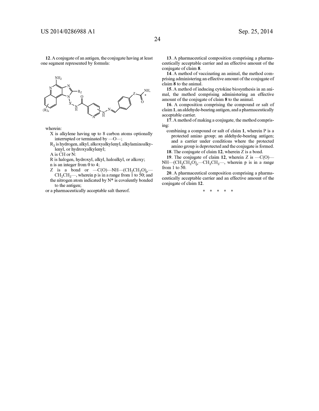 HYDRAZINO 1H-IMIDAZOQUINOLIN-4-AMINES AND CONJUGATES MADE THEREFROM - diagram, schematic, and image 25