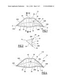 Applicator for applying cosmetic product on the lips of a user and     associated application method diagram and image