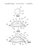 Applicator for applying cosmetic product on the lips of a user and     associated application method diagram and image